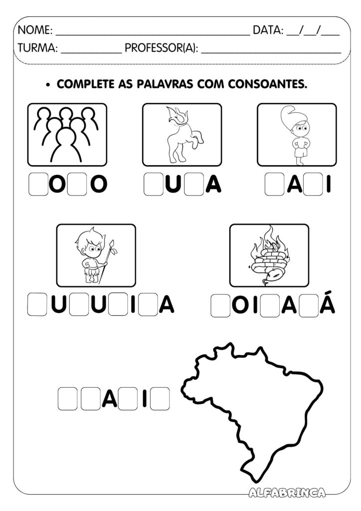 Sequência didática Alfabrinca sobre o Folclore Brasileiro para alfabetização. Texto original +  atividades para desenvolver leitura e escrita. Download gratuito.