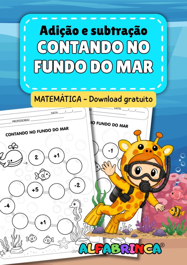Contando no Fundo do Mar – Atividade de Adição e Subtração - Alfabrinca