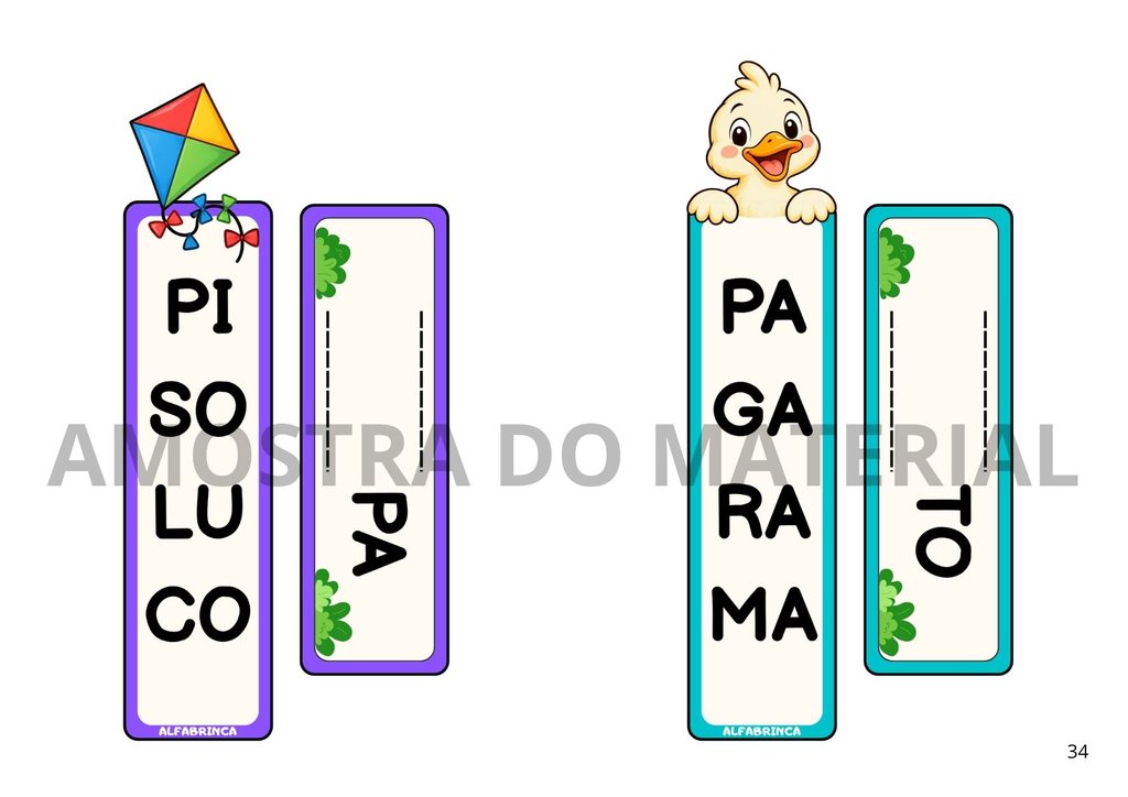 Brincar com as Sílabas – 20 recursos para alfabetização em PDF