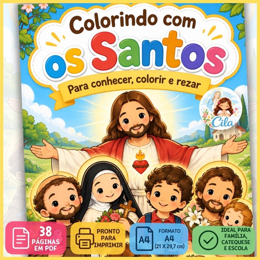 Santos para colorir
