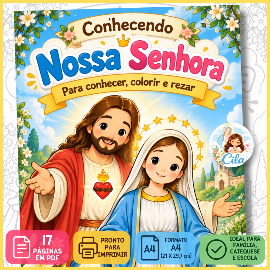 Conhecendo Nossa Senhora - Nossa Senhora para colorir