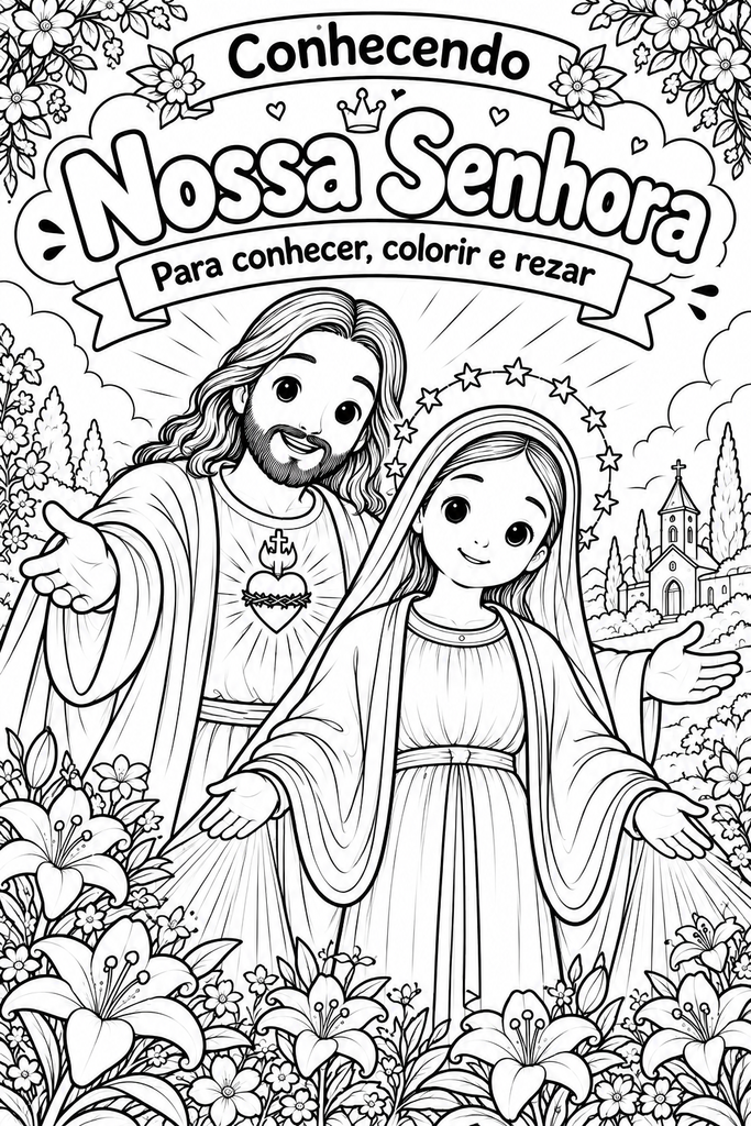 Conhecendo Nossa Senhora - Nossa Senhora para colorir